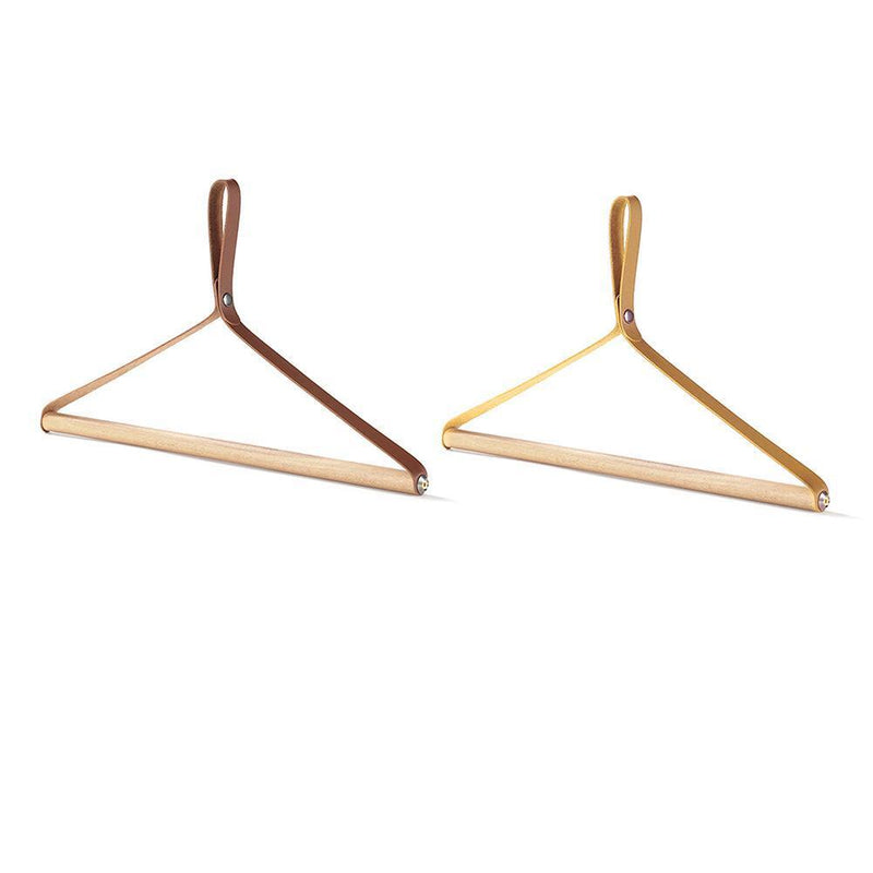 Camping Hanging Rack Beech Wood Towel Clothes Hanger for Outdoor Home (Caramel)