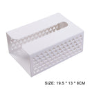 Wall Mounted Self Adhesive Tissue Box Napkin Toilet Paper Holder (White) Newly