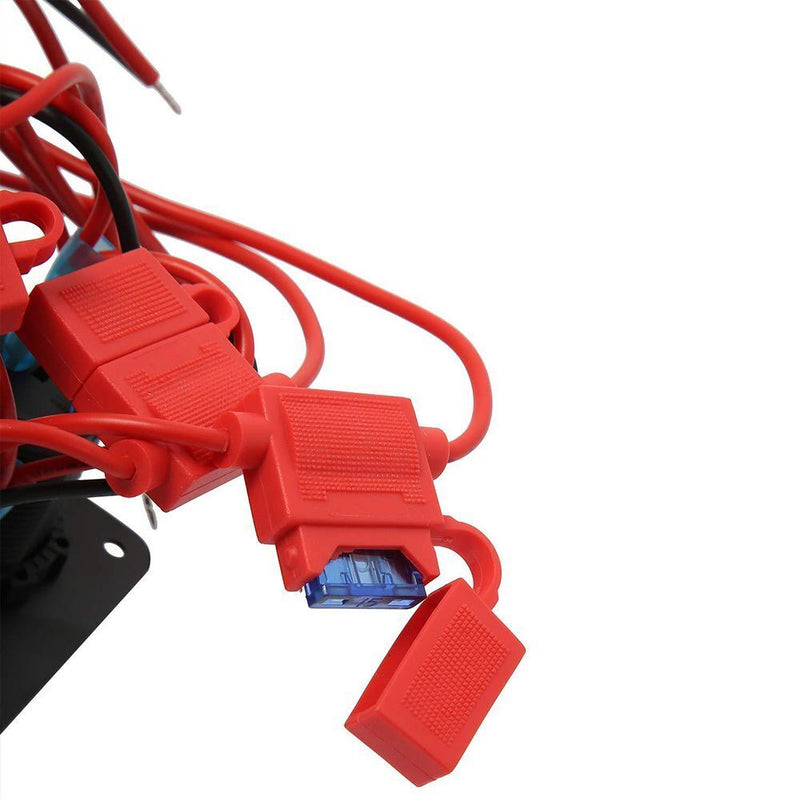 Waterproof Circuit Breaker 8 Gang 12V/24V LED Rocker Switch Panel Dual USB Port
