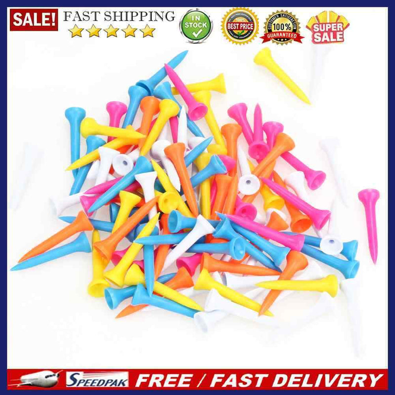 100Pcs Mixed Color Plastic 42mm(1 2/3 inch) Polypropylene Golf Tees