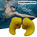 1 Pair Waterproof Earplugs Silicone Ear Plugs Swimming Accessories (Yellow)