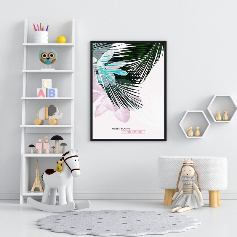 DIY Colouring Wall Pictures Posters Green Plants Hand Painted Oil Paint Painting
