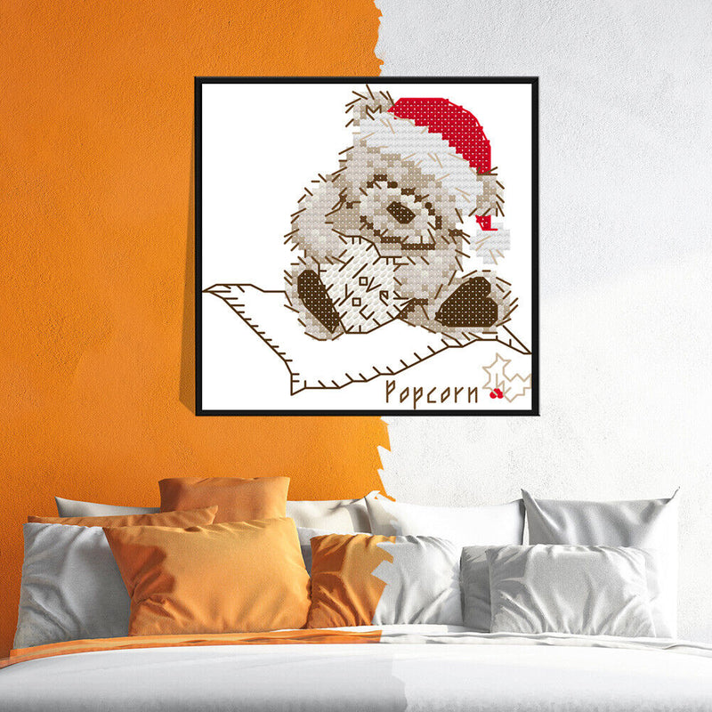 Cartoon Christmas Series 14CT Stamped Cross Stitch DIY Embroidery (K703) Newly