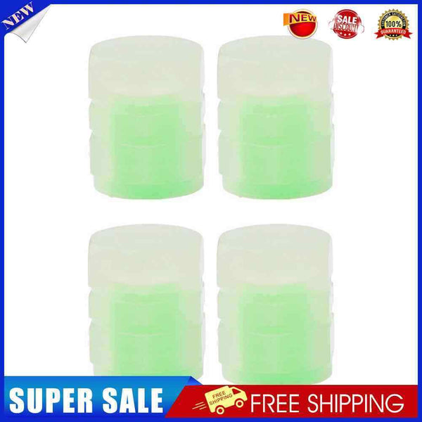 Luminous Stem Cover Tire Valves Caps Universal Valves Nozzles (4pcs Green)