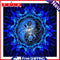 Frameless Blue Mandala Oil Paint by Numbers Kit Handpainted Artwork Wall Craft