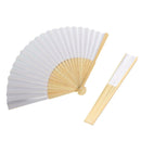 Blank White DIY Paper Bamboo Folding Fan for Hand Practice Calligraphy Draw