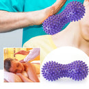 Peanut Shape Massage Fitness Ball Stress Relax Body Spiky Massager (Purple)