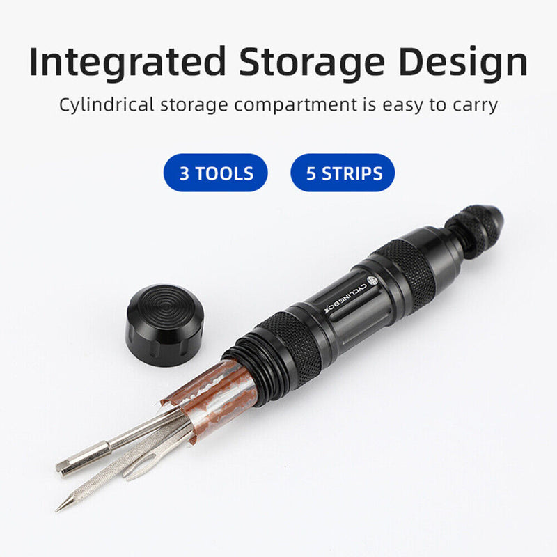 Bicycle Tire Repair Tools Rubber Strip MTB Bike Tyre Maintain Kits (Black) Newly