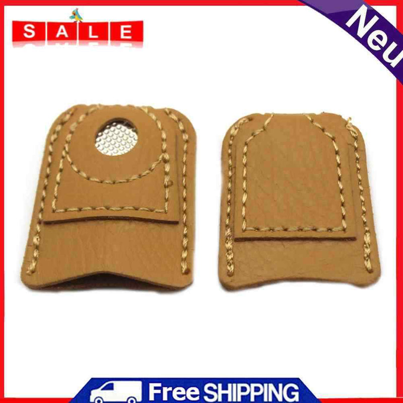Leather Coin Thimble Quilting Sleeve Finger Protect Needlework Finger Cover Tip