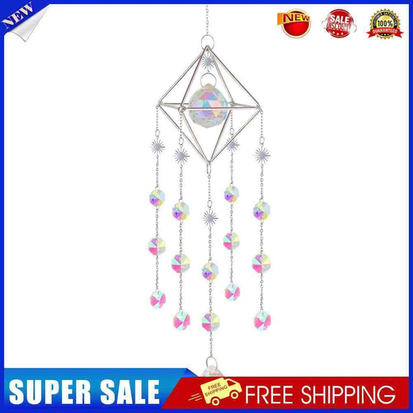 #A Diamond Windchimes Crystal Prism Colorful Wind Chime Rotating for Car Window