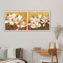 White Flower Oil Paint By Numbers Kits Canvas Picture Wall Art DIY Craft Decor