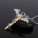 Men Women Glow In The Dark Chain Luminous Dragon Sword Necklace Choker Pendant