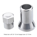 4pcs TR413 Chrome Car Truck Tire Wheel Tyre Valve Stem Hex Caps w/ Sleeves