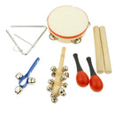 Musikinstrument Spielzeug Set Tamburin Maraca Triangle Bell