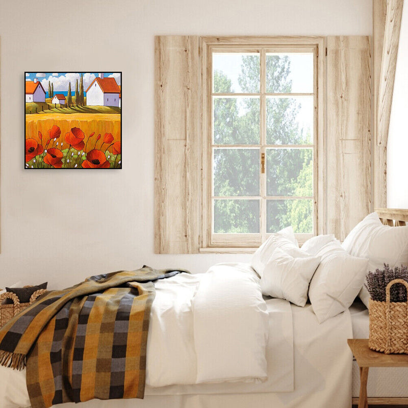 House with Flowers 20X20cm Oil Paint By Numbers Picture DIY Painting Crafts