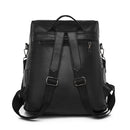 #A Unisex Backpack Waterproof Leather Large Capacity Travel Anti Theft Rucksac