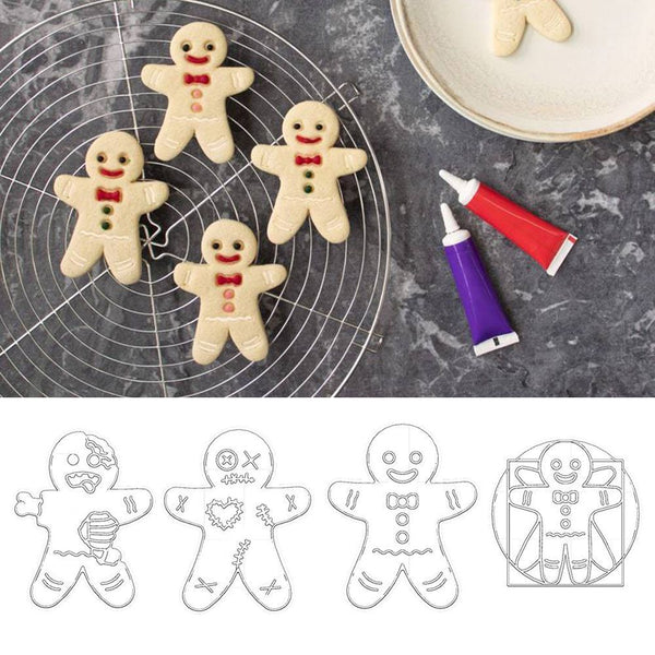 Vitruvian Happy Zombie Biscuit Mold Halloween Christmas Cookie Embosser Mold