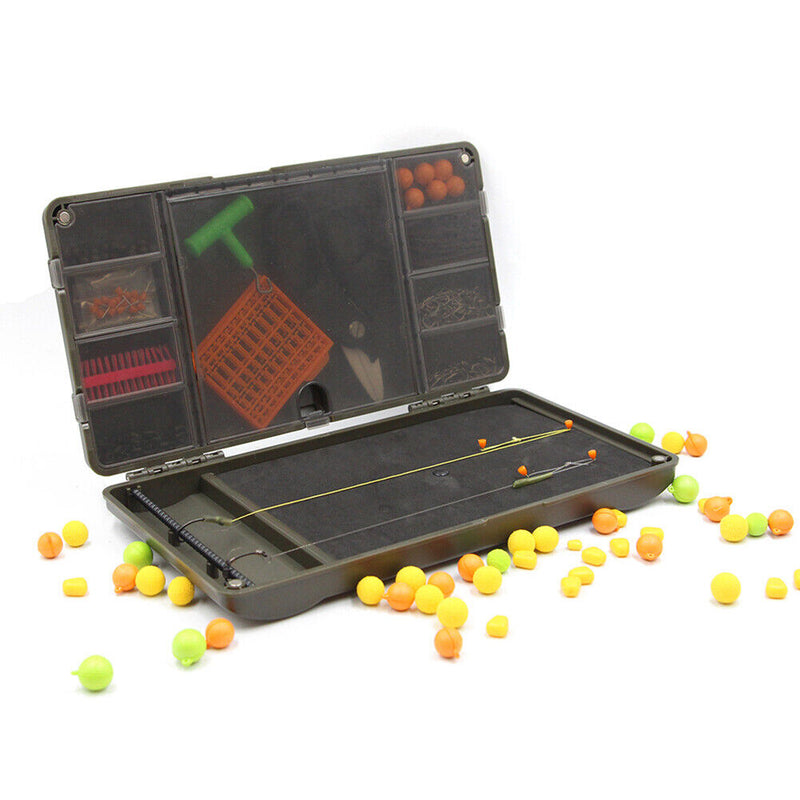 8 Slots Carp Fishing Rig Storage Case Tackle Swivels Hook Bait Storage Box Newly