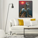 Painting By Numbers Kit DIY Giraffe Sun Hand Painted Canvas Oil Art Picture