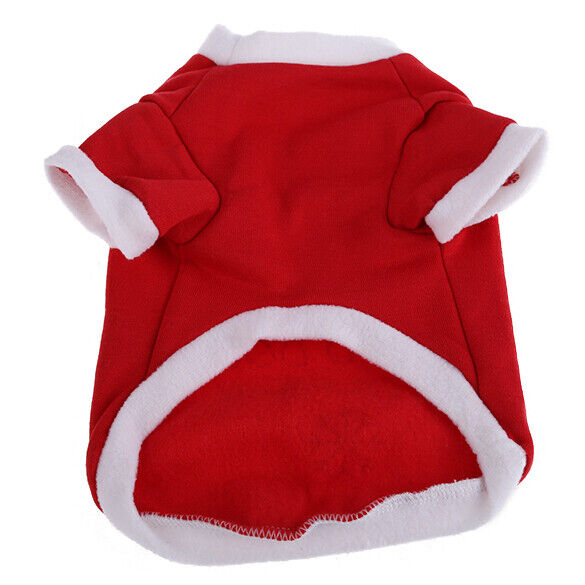 Dog Cat Pet Clothes Word Print Red T-shirt Xmas Pullover Coat  S Size Hot