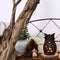 Decoration Owl Candle Holder Wrought Iron Craft Candelabra Plate Candlestick