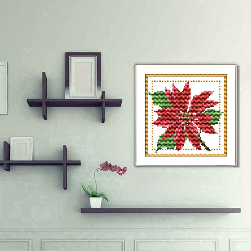 Partial Cross Stitch Kit December 14CT Counted DIY Needlework Decor (H434)