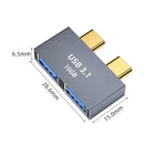 USB C HUB Docking Station for MacBook Thunderbolt 3 Dual Type-C Adapter (B)