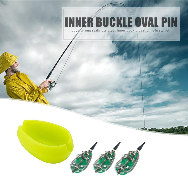 3pcs Inline Method Carp Fishing Feeders Mould Bait Basket Set 30g+40g+50g Newly