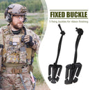 5pcs Molle Backpack Carabiner EDC Elastic Rope Webbing Fix Buckle (Black) Newly