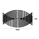 16pcs 18 inch Reflective Car Motorcycle Wheel Rim Stripe Stickers (Black) Newly