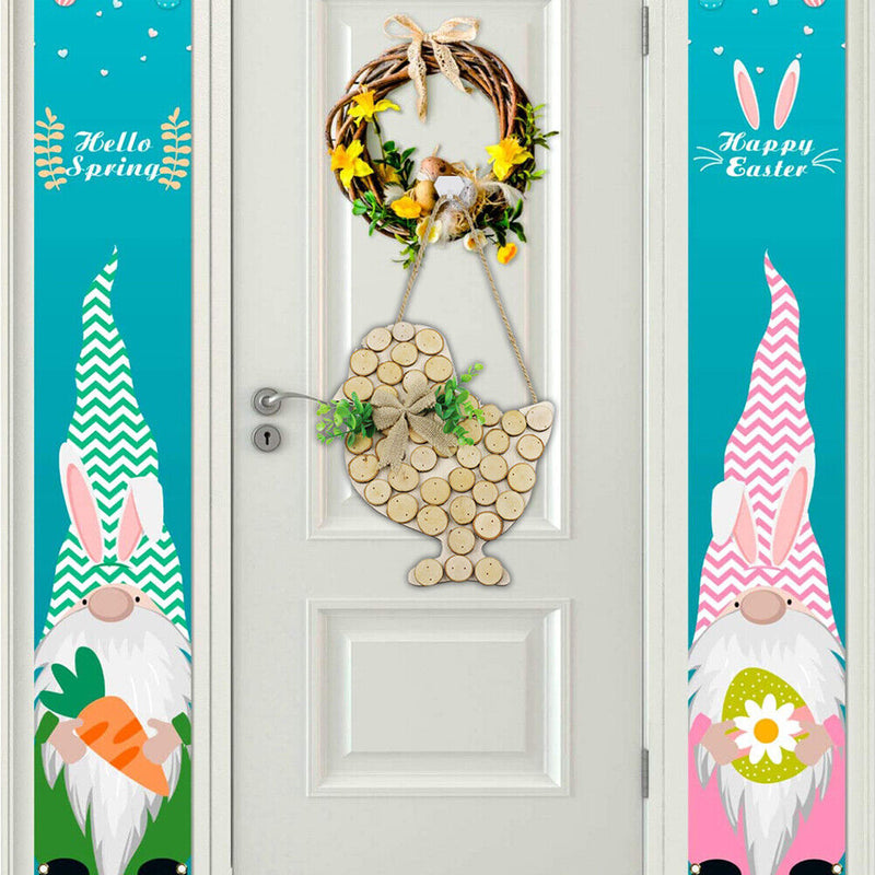 Easter Wooden Hanging Pendant Rabbit Chicken Ornament Home Decor (JM00458)