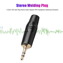 3.5mm Jack Plug Stereo Audio Adapter Headphone Soldering Connector (1pc)