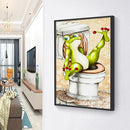 Full Round Drill Diamond DIY 5D Painting Leisurely Frog Kit Drawing Ornament