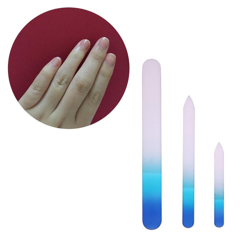 3pcs Different Sizes Nail Files Polishing Tools Crystal Nails Care Tool