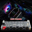 Remote Control PWM Fan Hub 8 Port 4-Pin PWM Fan 1 to 8 3-Pin ARGB LED Hub