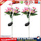 2x LED Solar Garden Orchid Light Waterproof Landscape Fence Decor (Pink) Newly