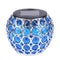 Solar  Hollow Hanging Ball Light Outdoor Waterproof Garden  (Blue+Green)