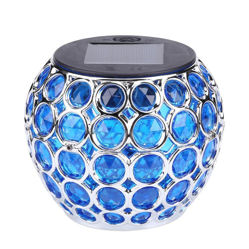 Solar  Hollow Hanging Ball Light Outdoor Waterproof Garden  (Blue+Green)