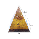 Orgonite Pyramid Amethyst Peridot Chakra Healing Energy Crystal Craft (F)