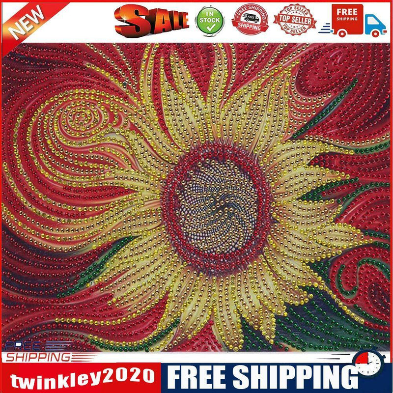 5D DIY Special Shaped Diamond Painting Sunflower Cross Stitch Embroidery