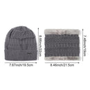 Windproof Anti-Cold Neck Scarf Beanie Hat Knitted Hat Muffler Hat Scarf Set