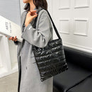 Quilted Padded Lattice Armpit Bag Ruched Large Capacity Shoulder Bag (D)