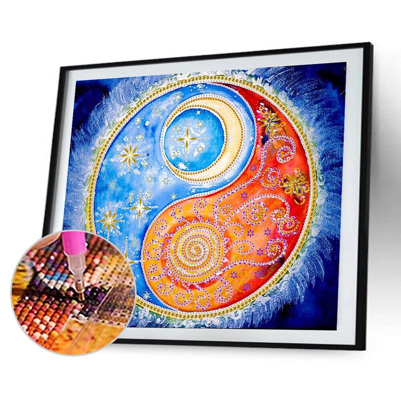 Partial Special Shape Drill Diamond Painting sun and moon Rhinestone Draw