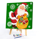 Paint By Numbers Kit DIY Christmas Santa Colouring Oil Picture Ornament
