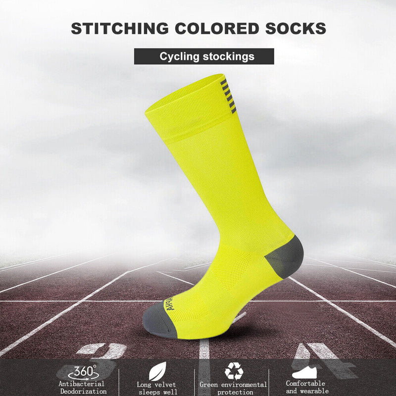 Compression Socks Men Women Sports Cycling Running Breathable Socks (Green)