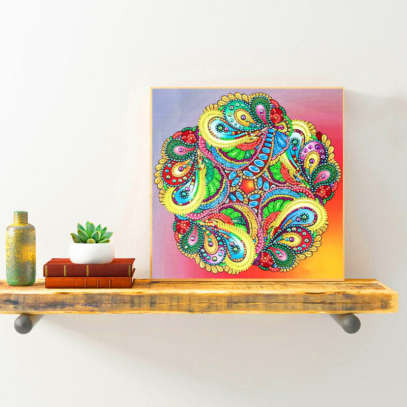 5D Diamond Painting Partial Mandala Kit Special Shape Crystal Drill DIY Mosaic