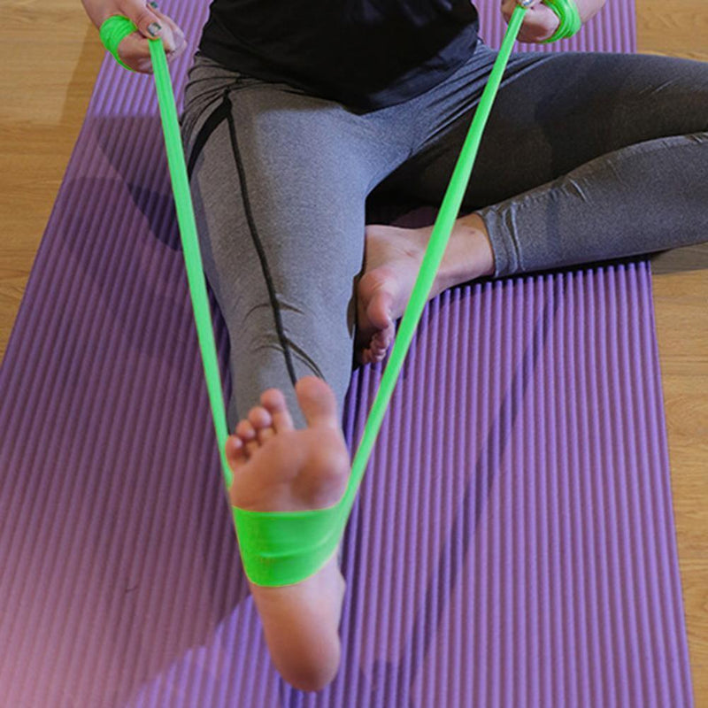 TPE Exercise Stretching Belt Pull Strap Yoga Resistance Bands (Green)