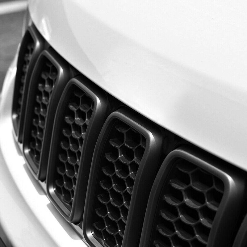 7pcs/set Gloss Black Grille Grill Rings for JEEP Grand Cherokee 2014-2016 Newly