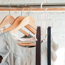Wardrobe Bag Tie Scarf Holder Storage Rack Double Layer Rotatable Hanger Hooks