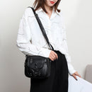 Casual Large Capacity PU Crossbody Packs Multi-Pockets Women Rivets Shoulder Bag